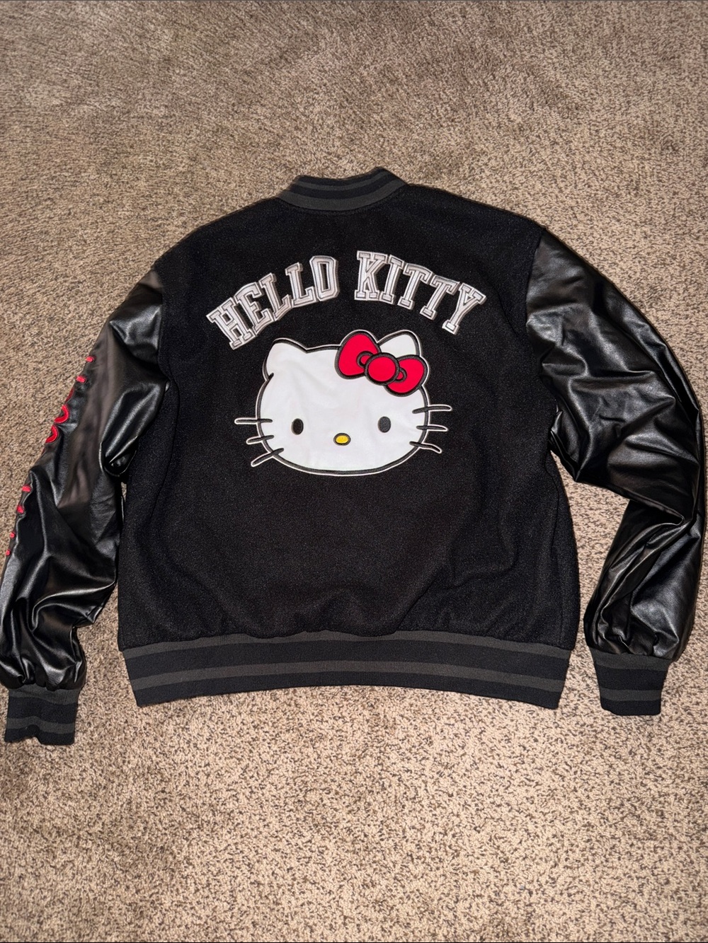 Hello Kitty Black Jacket with White Face and Red Bow